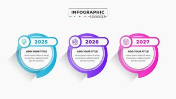 vector habla burbuja cronograma infografía diseño modelo con 3 pasos o opciones