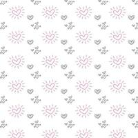 Retro Heart With Sunburst Pattern In Pink And Black Color vector