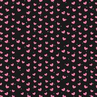 Pink Heart And Polka Dot Pattern On Black Background vector