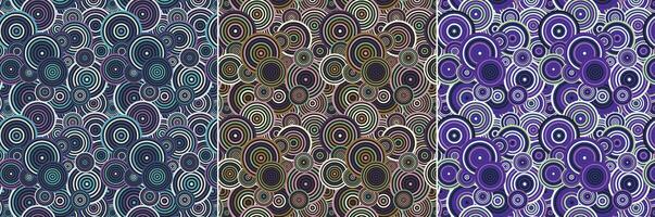 Traditional Japanese Geometric Circle Pattern Set vector