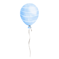 carino pastello blu Palloncino impostato acquerello illustrazione. bambino e bambini festa decorazione. png