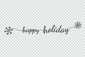 Happy Holidays for greeting card, text lettering vector