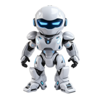 AI generated 3D Render White Robot png