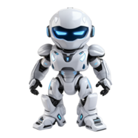 ai gerado 3d render branco robô png