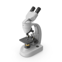 realistisch microscoop. 3d chemie, farmaceutisch instrumenten, microbiologie vergroten hulpmiddel. symbool van wetenschap, chemie, en verkenning. PNG laboratorium microscoop