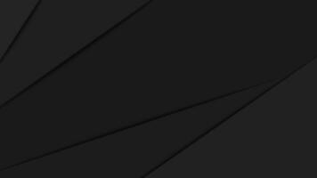 Abstract black geometric background design. Modern dark banner graphic with layer elements. Vector illustration