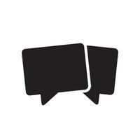 Comment, speech bubble icon isolated white background. Chat symbol vector