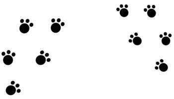 Paw Prints Isolated on White Background. Vector Illustration. background template with geometric patterns. Vector illustration in flat style