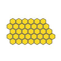 Honeycomb flat icon. Vector orange symbol on white background. Isolated flat illustration. Design elements of nature, honey bee hive and health.