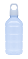 Blue translucent plastic drinking water bottle png