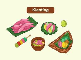 indonesio tradicional comida vector ilustración