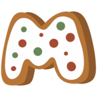 Letter m cookie alphabet illustration png