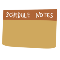 Schedule note illustration png