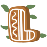 Brief l Plätzchen Alphabet Illustration png