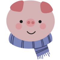 Cute piggy character png