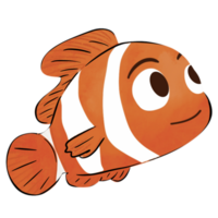 Nemo fish watercolor illustration png