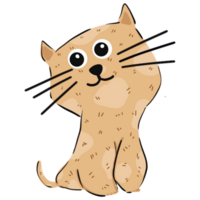 Cute cat illustration png