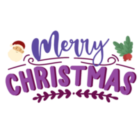 Merry Christmas lettering cute png