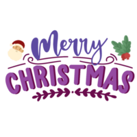 vrolijk Kerstmis belettering schattig png