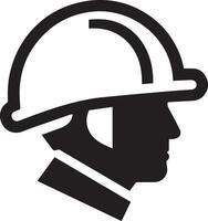 minimal Construction helmet icon vector silhouette, white background 7