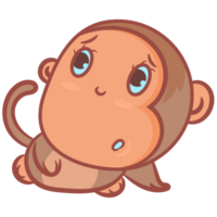 Little boy monkey posing gesture png