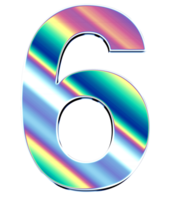 Holographic shiny numbers png