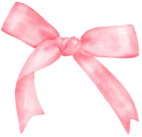 Pink Coquette ribbon bow watercolor png