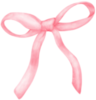 Pink Coquette ribbon bow watercolor png