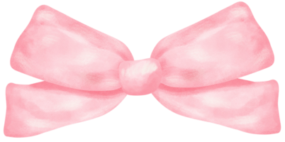 Pink Coquette ribbon bow watercolor png