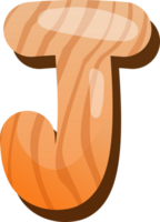 Wooden Alphabet Cute Letter J png