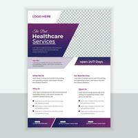 Medical Flyer Or Brochure Design Template For your business With Solid And Gradient Colors vector