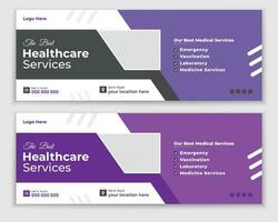 Template Set For a Medical Timeline Or Healthcare Web Banner Cover Design vector