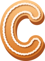 alfabeto letra C pan de jengibre Galleta png