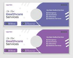 Template Set For a Medical Timeline Or Healthcare Web Banner Cover Design vector