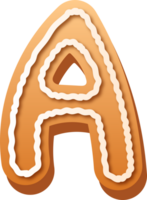 Alphabet Letter A Gingerbread Cookie png