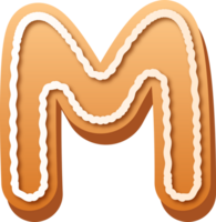 alphabet lettre m pain d'épice biscuit png