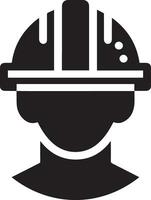 minimal Construction helmet icon vector silhouette, white background 18