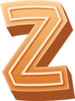 Gingerbread Alphabet Letter Z png