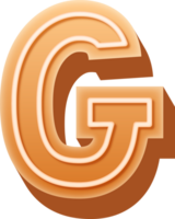 Gingerbread Alphabet Letter G png