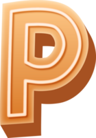 Pan di zenzero alfabeto lettera p png
