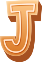 Gingerbread Alphabet Letter J png