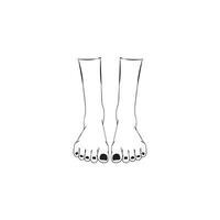 Foot line icon. Human Footprint step Icon. Element of treatment icon for mobile concept and web apps. Thin line foot line icon can be used for web and mobile. vector