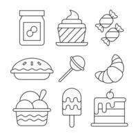 Dessert Lineal Pack vector