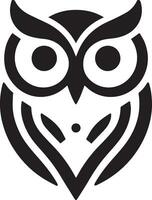 Owl Tattoo vector art illustration black color, Owl vector silhouette black color