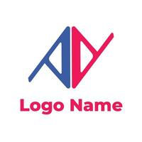 A Letter Logo Template. Handwritten double AA letters with a creative cut. Double AA A Letters Logo Design vector