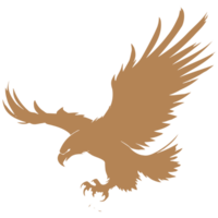 ai généré Aigle silhouette illustration png