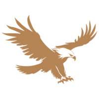 AI generated eagle silhouette illustration png