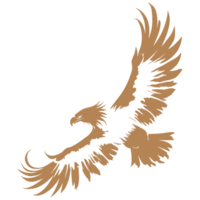 AI generated eagle silhouette illustration png