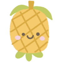 Sweet cute pineapple character png