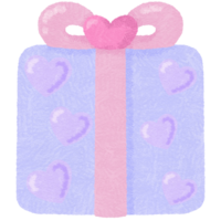 linda pastel púrpura amor regalo caja png